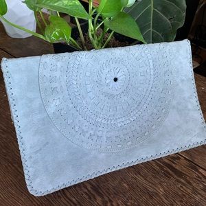 Leather/Suede Clutch Crossbody